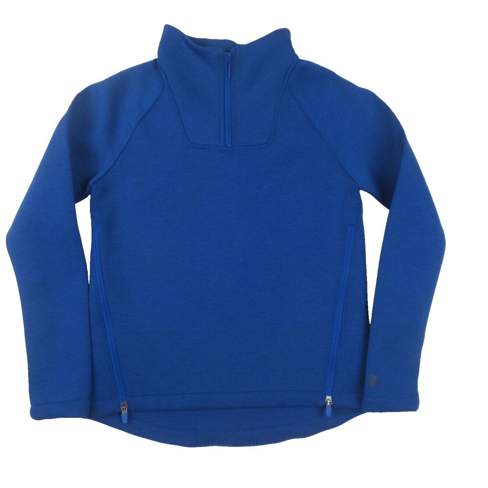 North Face Thermal 3D 1/4 Zip Pullover Sweatshirt Women S Blue Side Zip Gorpcore
